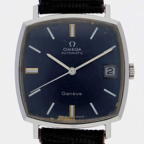 WATCH OMEGA Geneva Navy SS/leather AT - Picture 1 of 8